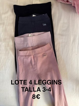 Lote 4 leggings niña talla 3-4