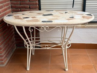 Mesa de terraza ovalada