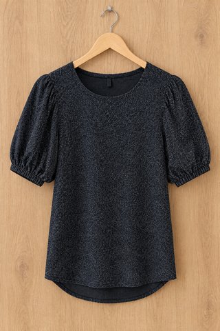 Blusa brillante manga abullonada Talla S