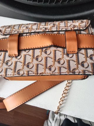 Bolso Riñonera Mujer Beige y Marrón
