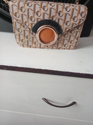 Bolso Riñonera Mujer Beige y Marrón