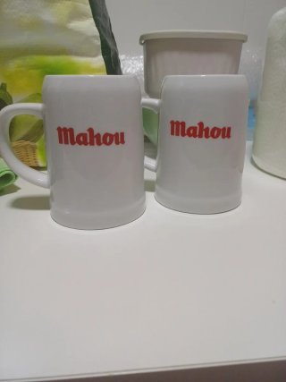Jarra Mahou Blanca 2 unidades