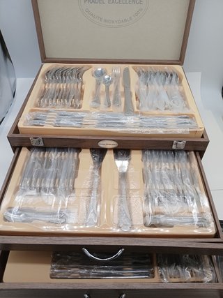 Pradel Excellence D635C-113 - Cubertería combinada, Acero inoxidable, Color Plata