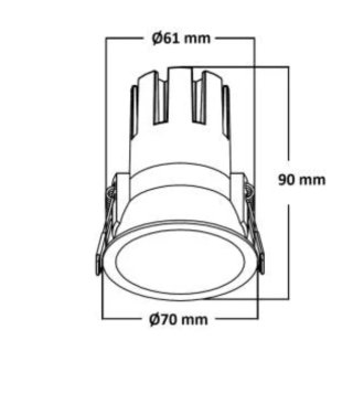 8 focos LED Circular Blanco 2700 - 3500 - 4000 k