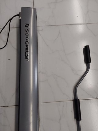 SONGMICS GSA165GY Tenda Laterale per Patio e Balcone, con Struttura, Protezione dal Sole e Vento, Schermo