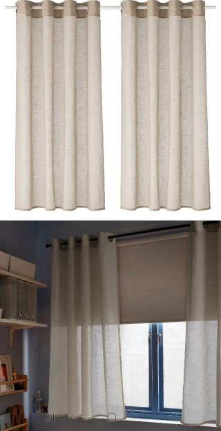 Cortinas beige IKEA