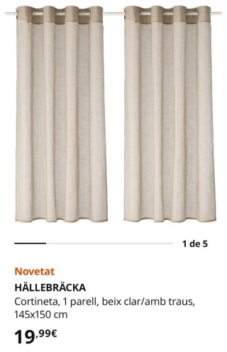 Cortinas beige IKEA