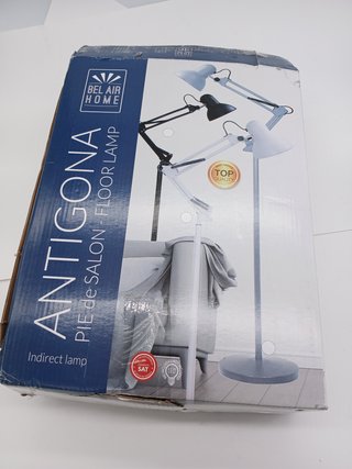 BEL AIR HOME | Lampada da terra ANTIGONA | Bianco, metallo, altezza 170CM, base stabile | Braccio articolato