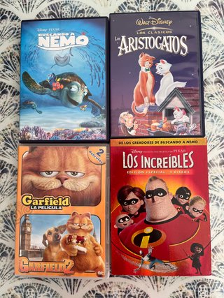 4 Películas DVD Infantiles (Español)