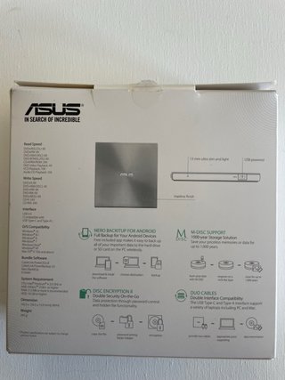 ASUS ZenDrive U9M Grabadora DVD Externa USB