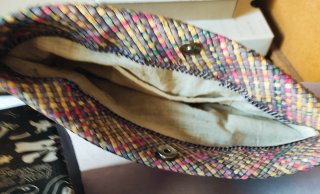 Zapatos vintage piel. , y bolso . Rafia, 11de taco