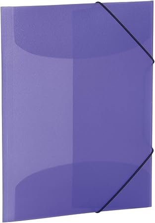 HERMA 19584 Carpeta de dibujo Translúcido en Morado, A3, plástico resistente, con 3 solapas interior