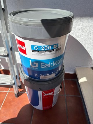 2 Botes Pintura G-200 Marfil Claro