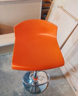 Banqueta Naranja Retro Ajustable