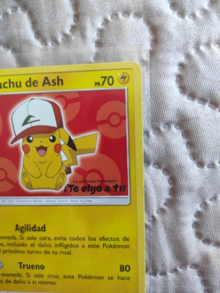 Carta Pokémon Pikachu de Ash SM109