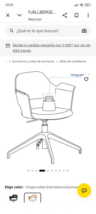 Silla giratoria FJÄLLBERGET Ikea