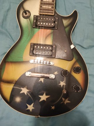 Guitarra Les Paul Golden GL105P Decorativa