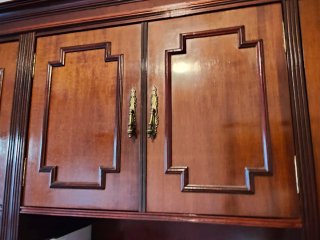 Mueble Comedor Madera y Cristal