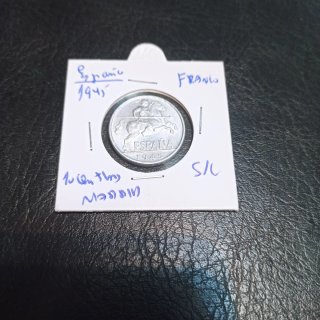 Moneda 10 céntimos España 1945