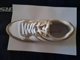 Botines  Beige y Blanco