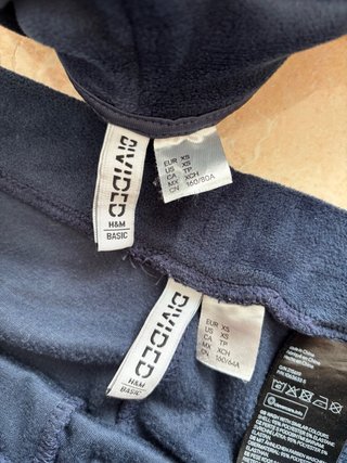 Completo H&M velluto blu