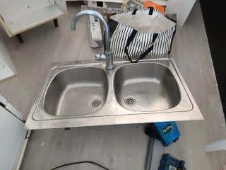 Fregadero doble inox
