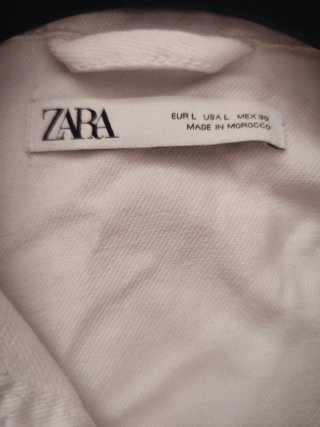 Cazadora vaquera blanca Zara