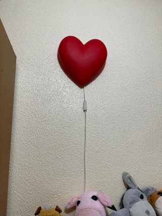 Lámpara Corazón Roja