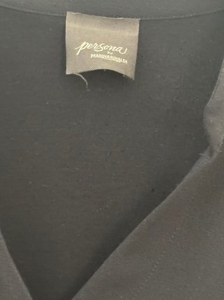Blusa blu scuro/nero manica lunga