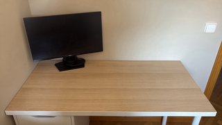 Escritorio Ikea Alex (madera y blanco)