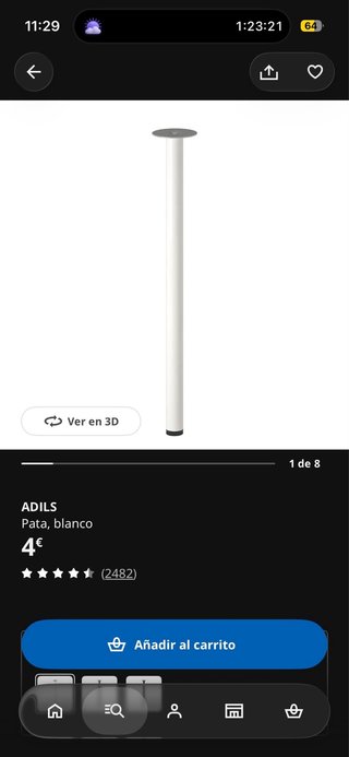 Escritorio Ikea Alex (madera y blanco)