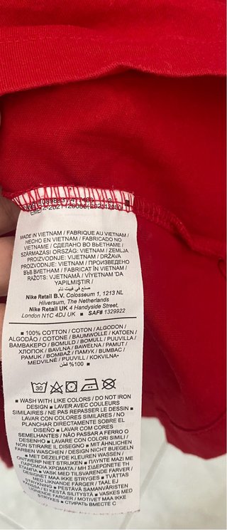 T-shirt Jordan rossa uomo