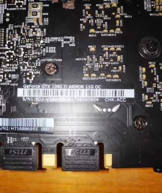 MSI GEFORCE GTX 1080 TI 11GB.