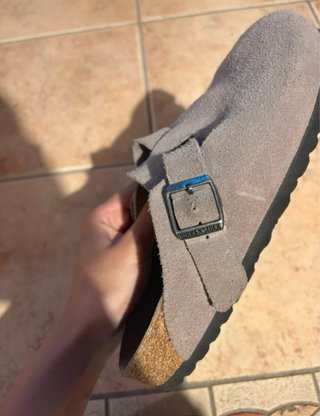 Birkenstock Boston Grigio Camoscio
