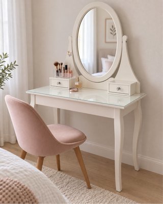 Tocador IKEA HEMNES con espejo - Blanco