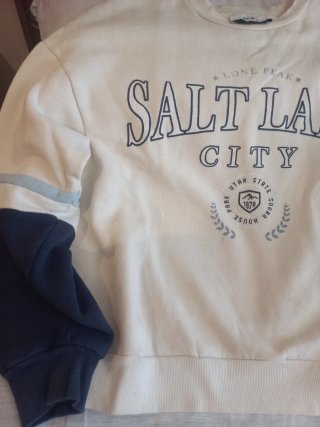 Sudadera Bershka Salt Lake City Beige