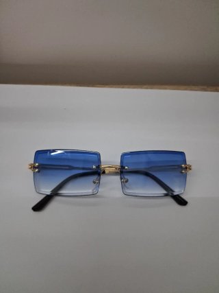 Occhiali da sole quadrati lenti sfumate blu