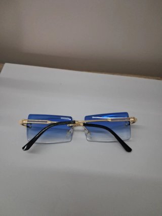 Occhiali da sole quadrati lenti sfumate blu