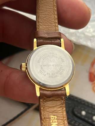Orologio Q&Q Donna Pelle Marrone e Oro