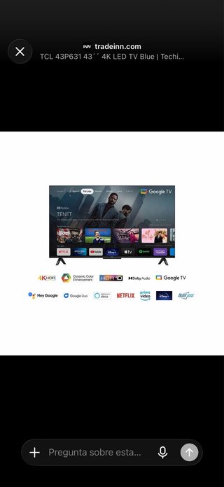 Smart TV TCL 43 4K HDR Google TV