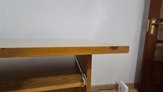 Escritorio madera c/estantes y bandeja