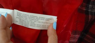 Chaqueta Bershka cuadros roja y negra Talla M