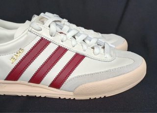 Zapatillas Adidas Jeans Blancas y Rojas