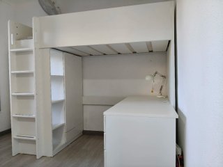 Cama estudio Ikea blanca madera