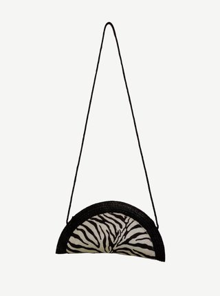 Bolso de media luna con estampado cebra
