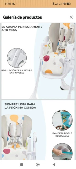 Trona Kinderkraft para bebé, cómo nueva.