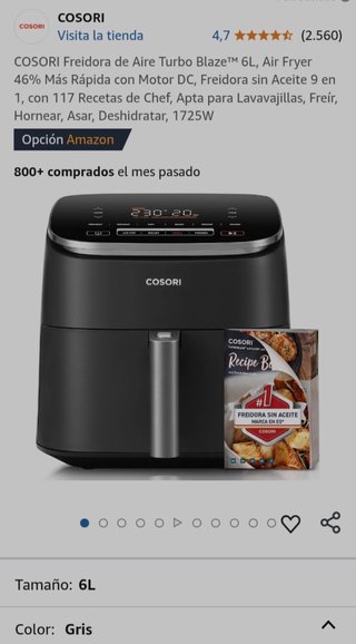 Freidora de Aire Cosori Turbo Blaze 6L