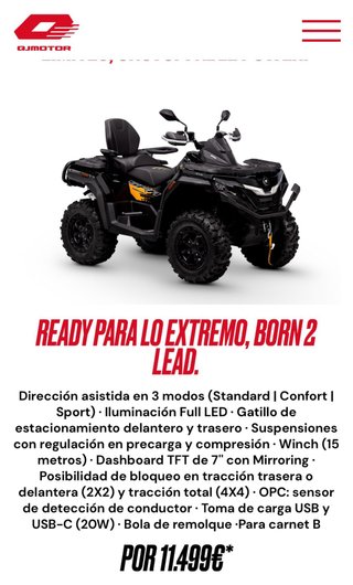 QJ Motor SFA 1000 Highland ATV Negro