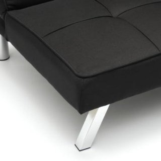 Sofá Cama 2 Plazas Diseño Moderno Negro
