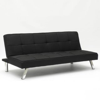 Sofá Cama 2 Plazas Diseño Moderno Negro